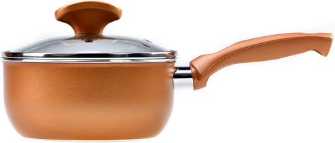RAVELLI Italia Linea 20 Non Stick Saucepan with a lid, 1 Quart