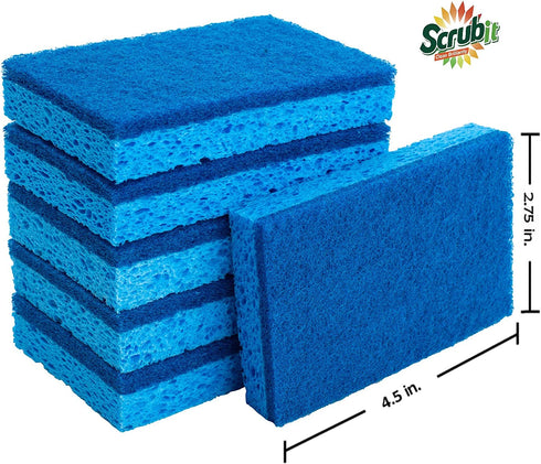 Scrubit Non-Scratch Cleaning Scrub Sponges- Scrubbing Dish Sponge Ideal for Washing Kitchen ,Dishes, Bathroom &More Dishwashing Sponge Along with A Thought Scrubber 24 sponges