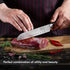ARMZ Santoku Knife - Dishwasher Safe Japenese Chef Knife - Rust Resistant - 7 Inch - Multifunctional Chopping Knife for Meat and Vegetables - Includes Pakkawood Handle and Gift Box