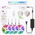 EISSLOLY LED Strip Lights Controller, with APP Control and Music Sync Mode,with Unlimited Colors Adjust,LED Controller to Update RGB Strip,Smart Bluetooth RGB Controller with IR Remote.4-Port Outputs