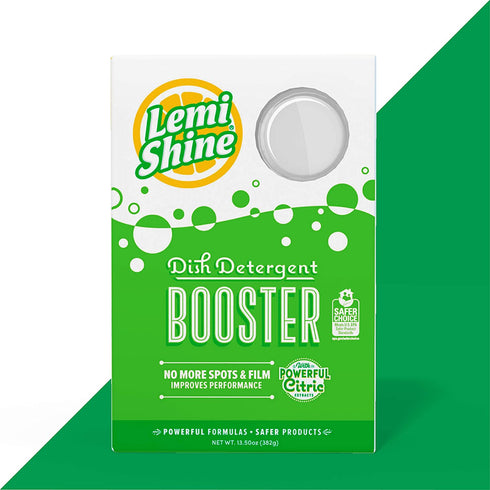 Lemi Shine Dish Detergent Booster, Citric Acid Cleaner, Pre-measured Tablets (15 count Tablets, 1 Pack)