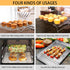 Baking Sheet and 2-Tier Cooling Racks Set, P&P CHEF Stainless Steel Baking Pan Tray with Stackable Cooking Wire Rack for Cookie Bacon Meat, Uncoated & Non-toxic , Mirror Finish& Dishwasher Safe - 3Pcs