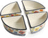 Gibson Elite Hand-Painted Dinnerware Set, 4-Section Tidbit Dish w/Metal Rack, Luxembourg