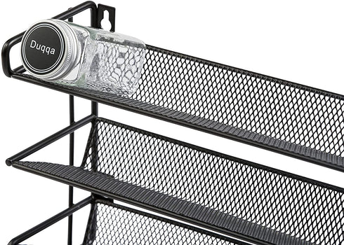 3 Tier Spice Rack Organizer with 21 Empty Spice Jars, 386 Spice Labels, Chalk Marker and Funnel Set for Countertop Cabinet Pantry or Wall Door Mount