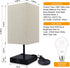 3-Way Touch Control Dimmable Bedside Lamp,Hansang Modern Table Lamp with 2 USB Charging Ports,2 AC Outlets,Nightstand Lamp Square Fabric Lampshade for Bedroom,Living Room,Dimmable LED Bulb Included
