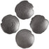 Questech Drink Coasters, Rustic Wood Grain Design, Tabletop Bar Coasters with Protective Cork Backer, Hosting Farmhouse D©cor, Housewarming Gift Idea, Decorative Brushed Nickel Metal Finish, Set of 4