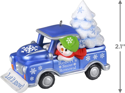 Hallmark Keepsake Christmas Ornament, Year Dated 2021, Holiday Parade Snow Removal Truck