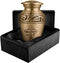 Bronze Cross Beautiful Small Mini Keepsake Urn for Human Ashes - Qnty 1 - With Velvet Bag