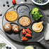 Non-stick Pancake Pan, Animal Pancake Maker Pan with 7-Cup, Mini Blini Pancake Mold for Kids, Black
