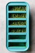 Souper Cubes 1/2-Cup Freezing Tray with lid, makes 6 perfect 1/2 cup portions, freeze pesto, salsa, or sauce