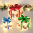 Kurala Christmas Lighted Gift Boxes 3 Pack, Christmas Decorations with 60 Led Lights Timer, Battery Operated Christmas Decoration