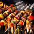 Metal Skewers for Grilling - 10PCS 17" Kabob Skewers for Grilling, Reusable Shish Kabob Skewers, Flat Blade BBQ Skewers with Slider, Stainless Steel Kebab Skewers, Heavy Duty Grilling Accessories