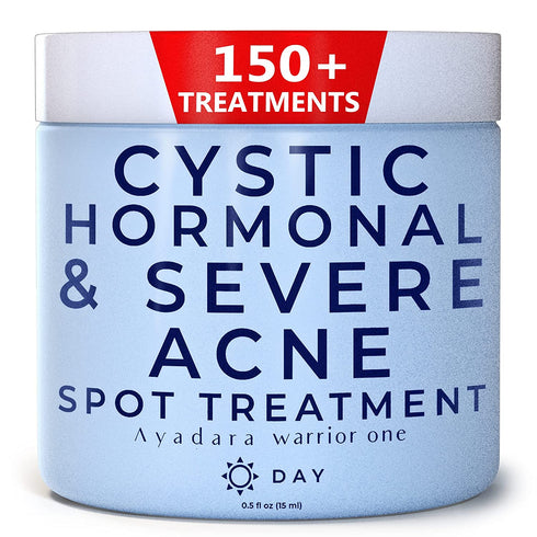 AYADARA Cystic, Hormonal & Severe Acne Spot Treatment, Natural Pimple Cream with Salicylic Acid & Tea Tree for Teens & Adults, Zit, Milia, & Blemish Minimizer for a Clean Face & Body, 150+ Treatments