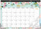2023-2024 Desk Calendar - 18 Monthly Desk/Wall Calendar 2-in-1,16.8" x 12", Jan 2023 - Jun 2024, Thick Paper with Corner Protectors, Large Ruled Blocks - Floral