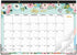 2023-2024 Desk Calendar - 18 Monthly Desk/Wall Calendar 2-in-1,16.8" x 12", Jan 2023 - Jun 2024, Thick Paper with Corner Protectors, Large Ruled Blocks - Floral