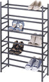 Richards Homewares Stackable Telescoping Shoe Rack, 2-Tier Holds Upto 20-Pair, Matte Black