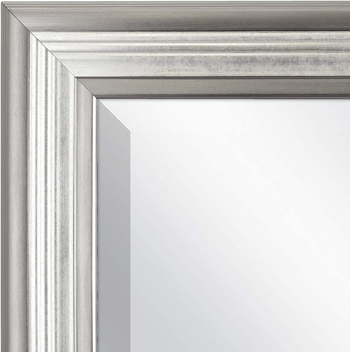 MCS 16x20 Inch Ridged Mirror, 21x25 Inch Overall Size, Silver (20578)