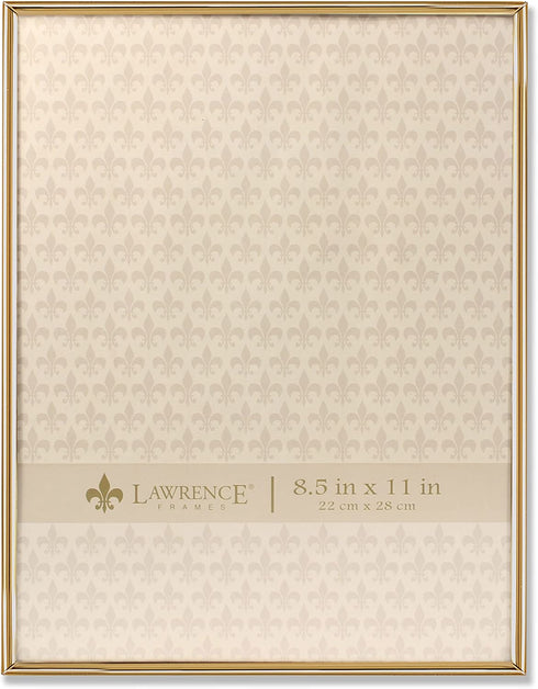 Lawrence Frames 670081 8.5x11 Simply Gold Metal Picture Frame