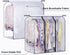 SLEEPING LAMB 40'' Clear Garment Bags for Closet Storage Bottom Enclosed Hanging Clothes Storage Bag Sealed Clothes Cover for Coats, Suits, Sweaters, Dresses