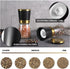 Gold Salt and Pepper Grinder Set Stainless steel Salt and Pepper Shaker Set Gold Ceramic Adjustable Coarseness Spice Grinder Black Peppercorn Sea Salt Mill Home Kitchen Gift