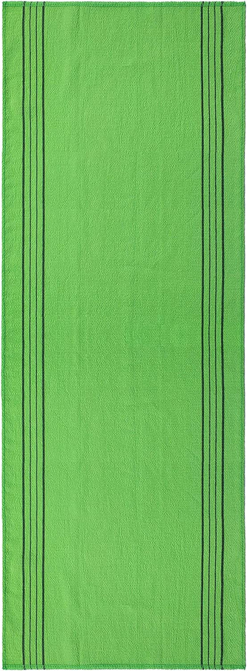 UNIONE Long Exfoliating Back Washcloth Bath Towel Green Dead Skin Remover 12×34 (Long Towel)