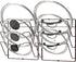 2 Pack - Simple Houseware Cabinet Door/Wall Mount Pot Lid Organizer Rack, Bronze