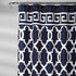 Lush Decor Navy Maze Border Shower Curtain 72X72, 72" x 72"