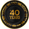 Crisky 40th Birthday Plates Black and Gold Dessert, Buffet, Cake, Lunch, Dinner Plates for 40th Birthday Decorations Party Supplies, Cheers to 40 Years! 50 Count, 9" Plate