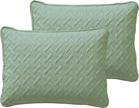 VCNY Home Nina Collection Quilt Set-Ultra-Soft Reversible Coverlet Bedding-Lightweight, Cool, and Breathable Bedspread, Machine Washable, King, Green