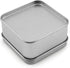 Cornucopia Square Silver Metal Tins w/View Window (12-Pack); Empty 1/2 Cup / 4-Ounce Capacity Clear Top Metal Boxes Great for Candles, Candies, Gifts, Balms & Treasures
