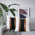 Pyonic Set of 2 Farmhouse Pillow Covers 18x18 Inch Faux Leather and Linen Throw Pillow Covers Decorative Black and White Accent Cushion Covers for Couch Sofa