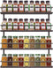 Farmhouse Style Hanging Spice Rack for Wall Mount,4 Tier Pantry Cabinet Door Spice Rack Holder,Seasoning Organizer ,Bronze