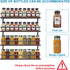 Farmhouse Style Hanging Spice Rack for Wall Mount,4 Tier Pantry Cabinet Door Spice Rack Holder,Seasoning Organizer ,Bronze