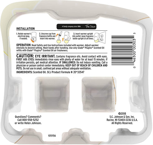 Glade Plugins Scented Oil Air Freshener Refill, Nutcracker Delight, 3 Refills, 2.01 Fluid Oz