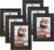 Picture Frames 5x7 Black (set of 6 Pack) - Rustic Farmhouse Wooden Frame - Photo Frame with Polished High Definition Glass for Table Top and Wall Mounting