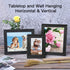 Picture Frames 5x7 Black (set of 6 Pack) - Rustic Farmhouse Wooden Frame - Photo Frame with Polished High Definition Glass for Table Top and Wall Mounting