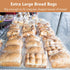 Large Bread Poly Bags,100 Pcs 22x6x10 Inch Bread Loaf Packing Bags with 100 Free Twist Ties,Clear Thick Gusseted Grocery Bakery Bags (Extra Large-22x6x10)