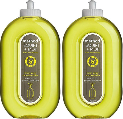Method Squirt & Mop Hard Floor Cleaner - Lemon Ginger - 25 Fl Oz (Pack of 2)