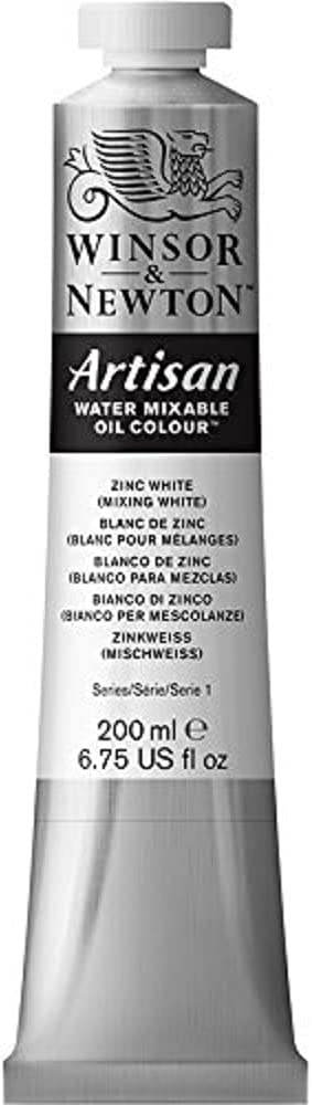 Winsor & Newton , Zinc (Mixing White) Artisan Water Mixable Oil Colour Paint, 200ml Tube, 200-ml