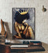 Black Women Canvas Wall Art African American Black Queen Women Wall Art Abstract Black Art Fashion Contemporary Artwork- Queen Think For Living Room Bedroom No Frame 16x24 Inch