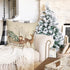Ussap Warm Winter Wishes Decorative Throw Pillow Cover Set of 4, Reindeer Elk Skating Boots Let It Snow Decoration, Christmas Pine Tree Cones Candle Hot Cocoa Farmhouse Sofa Cushion Case Decor 18 x 18