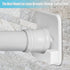 Adhesive Shower Curtain Rod Holders for the Wall | Bathroom Tension Rod Mount brackets | No Drilling | Stick On | 2 Pack, (Shower Curtain Rod Not Included) White Small
