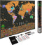 Scratch Off World Map Poster Deluxe Travel Map, World Map Scratch Off with US States and Country Flags, Tracks Where You Have Been, Full Accessories Set, Perfect Gift for Travelers, by Earthabitats