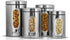 Simpli-Magic 4-Piece Stainless Steel Canisters with Window