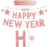 Happy New Year Decorations 2022 Set - Rose Gold Glitter Happy New Year Banner, No DIY | Rose Gold Fringe Curtain for Happy New Year Backdrop | New Years Eve Party Supplies 2022, New Years Decorations