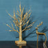 Brightdeco Lighted Gold Glitter Birch Tree 18" H 36 LED Artificial Bonsai Lamp Money Tree for Indoor Use Great Décor for Home Bedroom Halloween Thanksgiving Christmas Easter Wedding Party Warm White