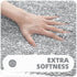 Color G Bathroom Rug Mat, Ultra Soft and Water Absorbent Bath Rug, Bath Carpet, Machine Wash/Dry, for Tub, Shower, and Bath Room (16"x24",Grey and White)