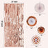 DECORLIFE Rose Gold Birthday Decorations, Happy Birthday Decorations for Girls and Women, Brilliant Table Runner, Circle Garlands and Hanging Paper Fans Included, for Sweet 16, 23 50 70th Birthday