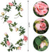 Meiliy 5 Pack 6.6 FT Artificial Flower Garland,Fake Pink Rose Hanging Flower Vines for Home Wedding Party Decor