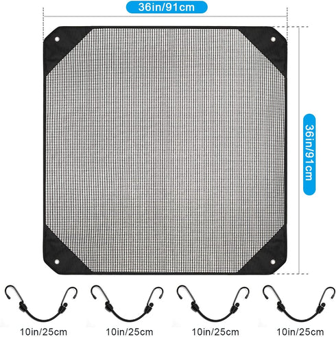 Luxiv Central Air Conditioner Leaf Guard, Mesh All Seasons Air Conditioner Top Leaf Cover Summer AC Outside Units Covers Leaf Guard AC Unit Cover (36 x 36in)